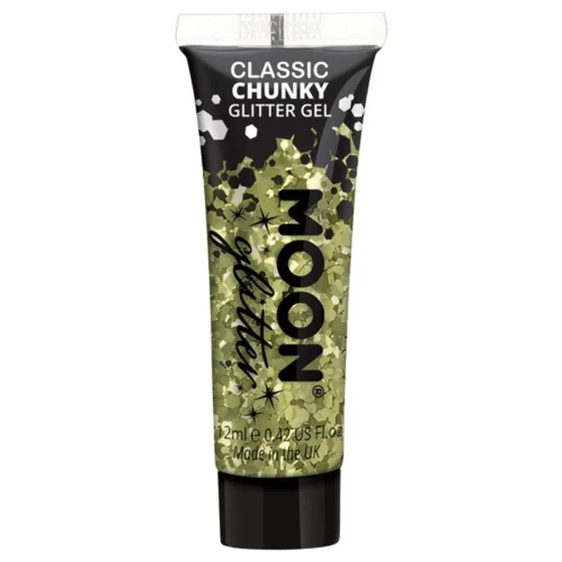 Moon Glitter Classic Chunky Glitter Gel, Gold