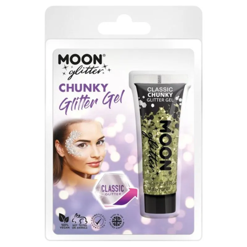 Moon Glitter Classic Chunky Glitter Gel, Gold