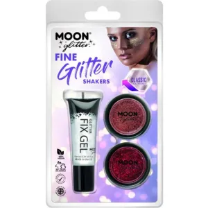 Moon Glitter Classic Fine Glitter Shakers, Copper Bronze, Red