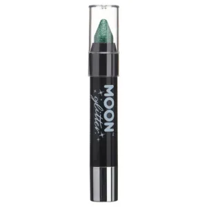 Moon Glitter Holographic Body Crayons, Green