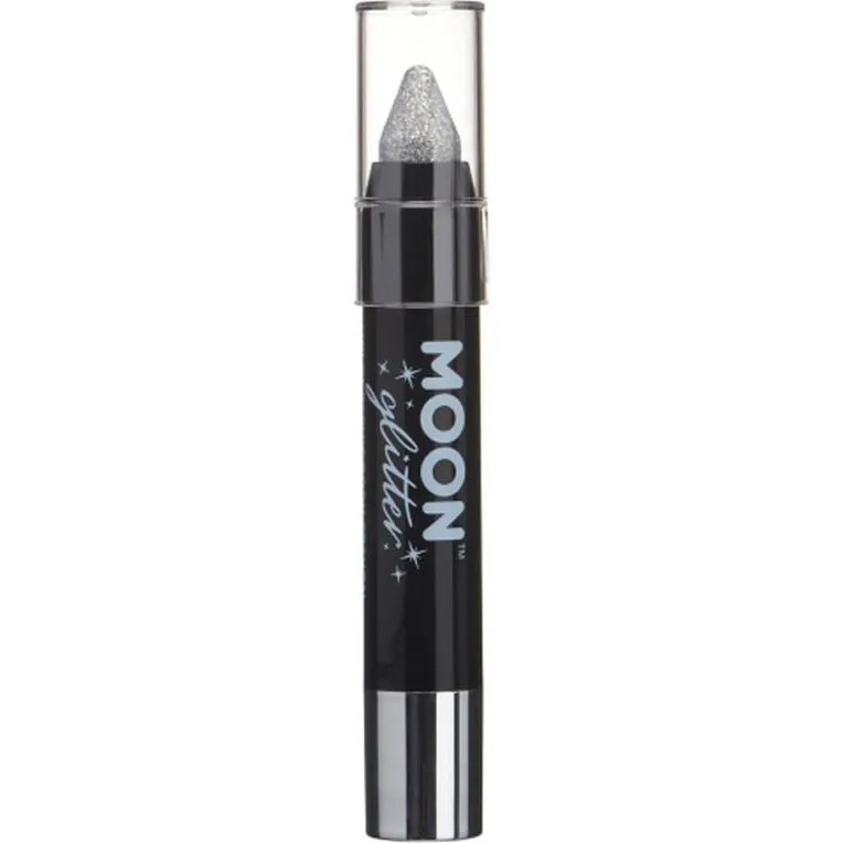 Moon Glitter Holographic Body Crayons, Silver