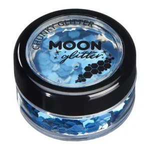 Moon Glitter Holographic Chunky Glitter, Blue