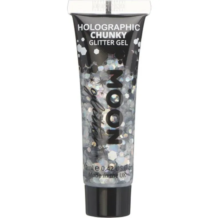 Moon Glitter Holographic Chunky Glitter Gel, Silvever