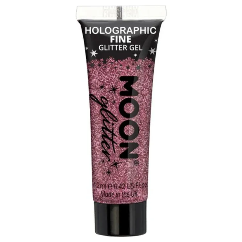 Moon Glitter Holographic Fine Glitter Gel, Pink