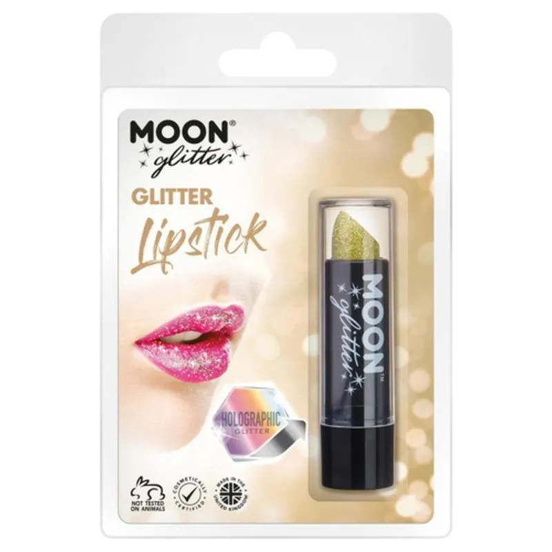 Moon Glitter Holographic Glitter Lipstick, Gold