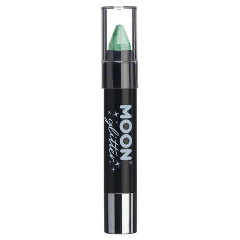 Moon Glitter Iridescent Body Crayons, Green