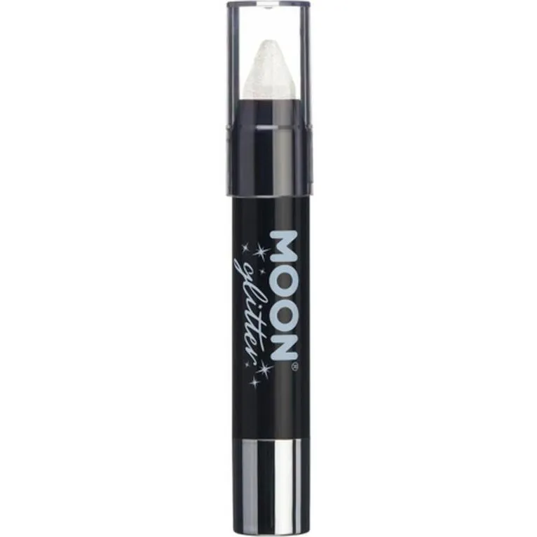 Moon Glitter Iridescent Body Crayons, White