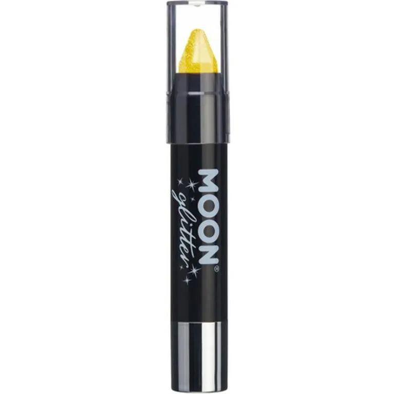 Moon Glitter Iridescent Body Crayons, Yellow