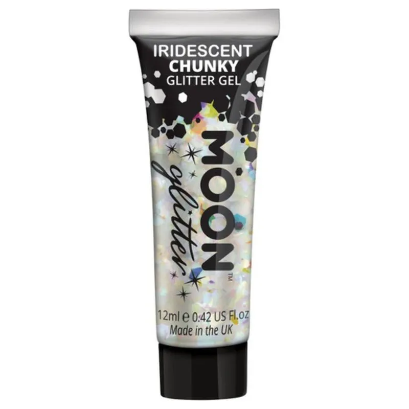 Moon Glitter Iridescent Chunky Glitter Gel, White