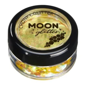 Moon Glitter Iridescent Chunky Glitter, Yellow