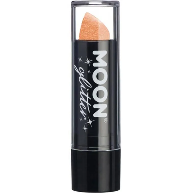 Moon Glitter Iridescent Glitter Lipstick, Orange