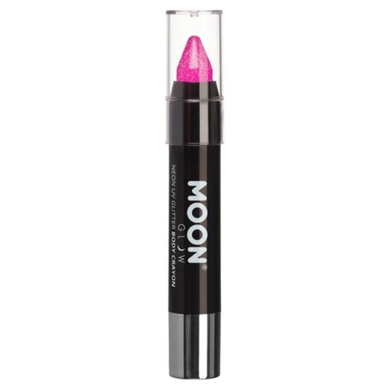 Moon Glow Neon Uv Glitter Body Crayons, Magenta