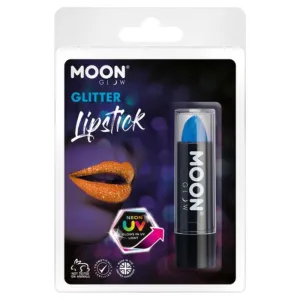 Moon Glow Neon Uv Glitter Lipstick, Blue