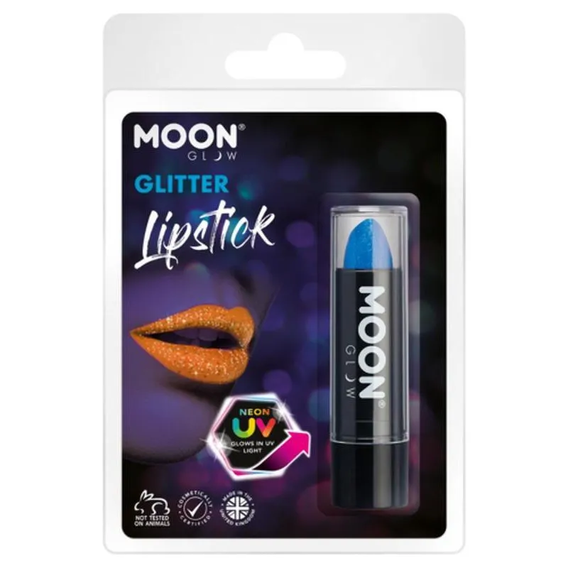 Moon Glow Neon Uv Glitter Lipstick, Blue