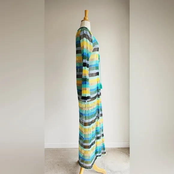 NWT CASTING | Bright Crochet Maxi Duster | XL
