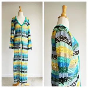 NWT CASTING | Bright Crochet Maxi Duster | XL