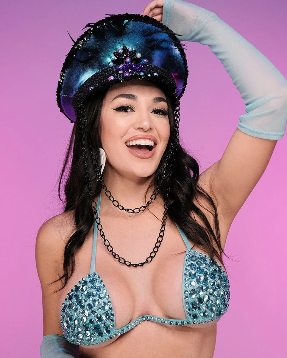 Ocean Sky Chain Captain Hat