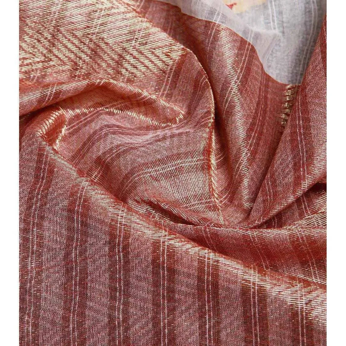 Off White Bengal Handloom Cotton Saree