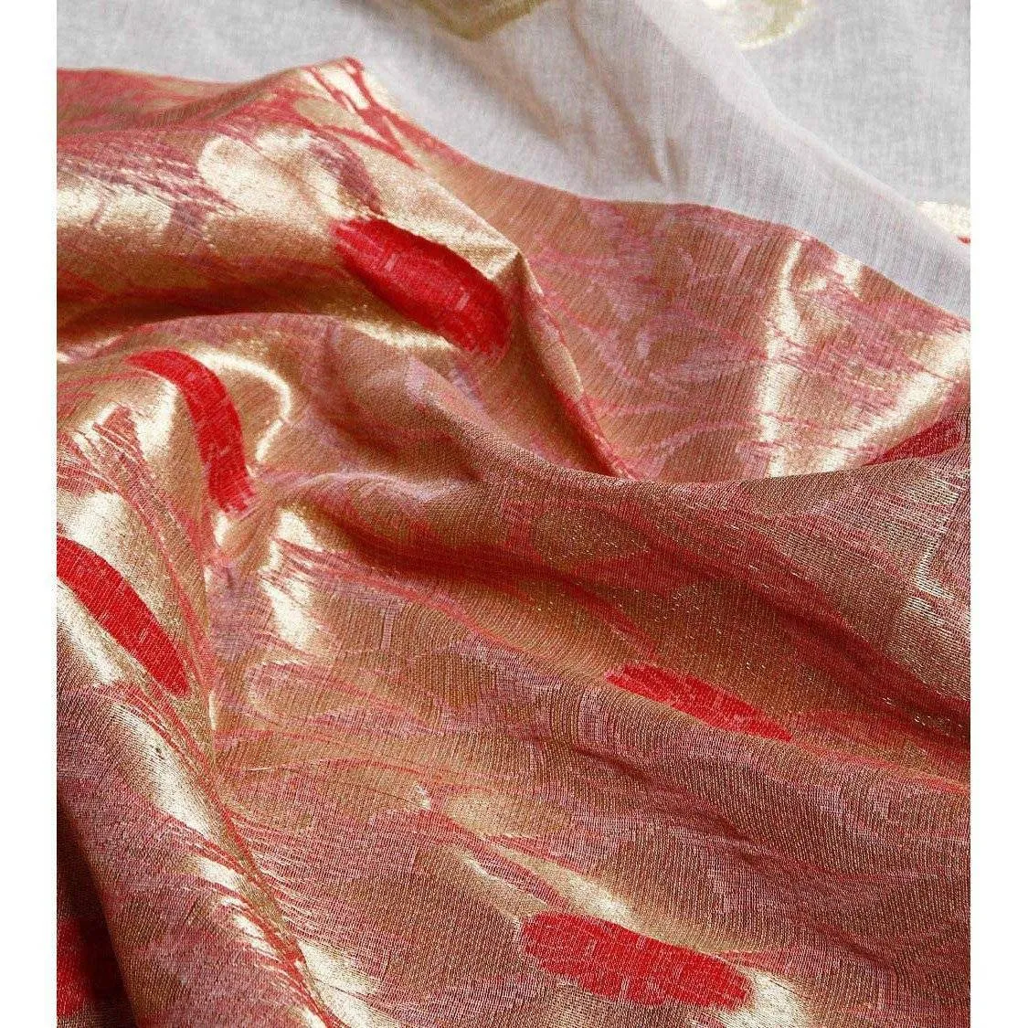 Off White Tant Cotton Saree with Zari Border