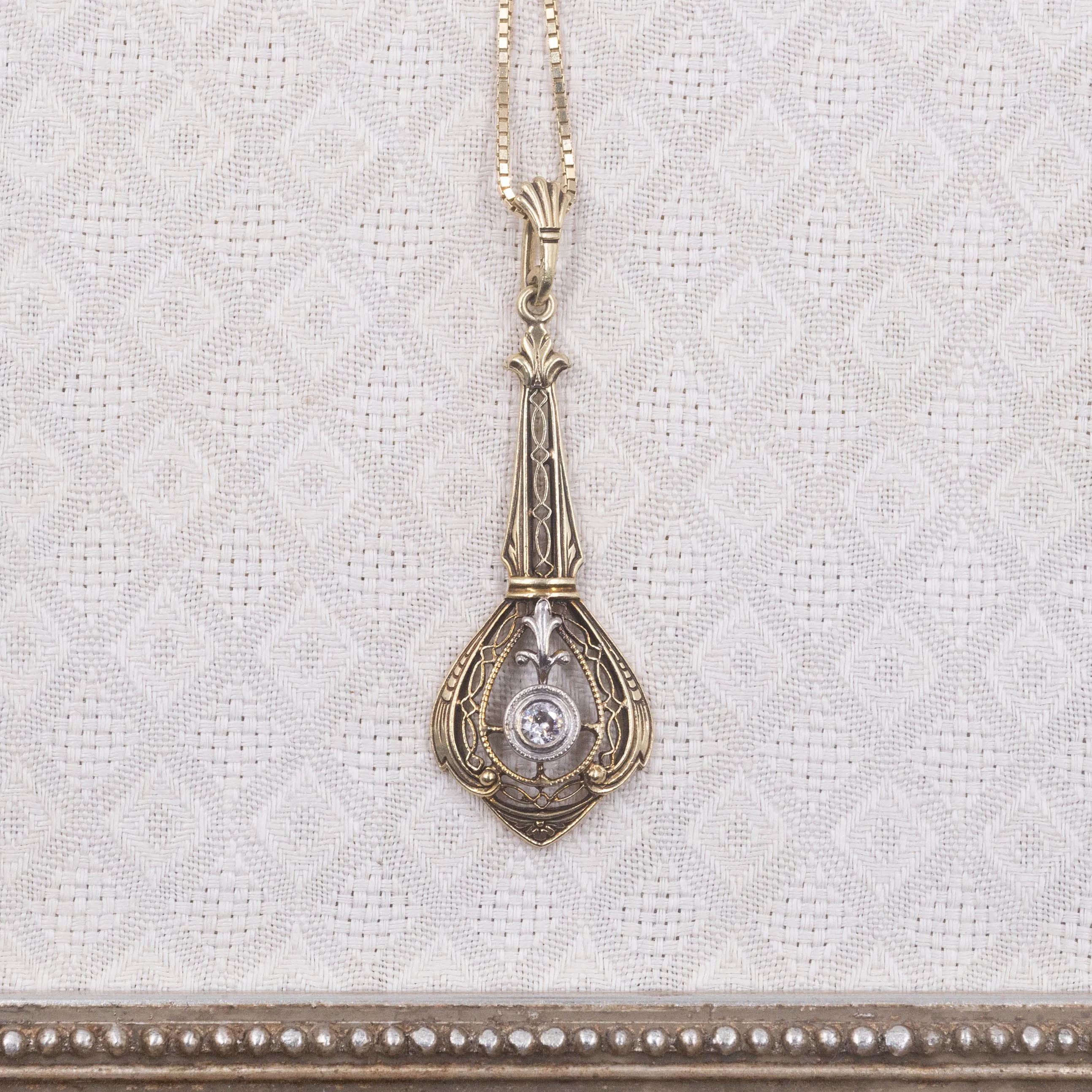 Old Mine Diamond Lavaliere c1900