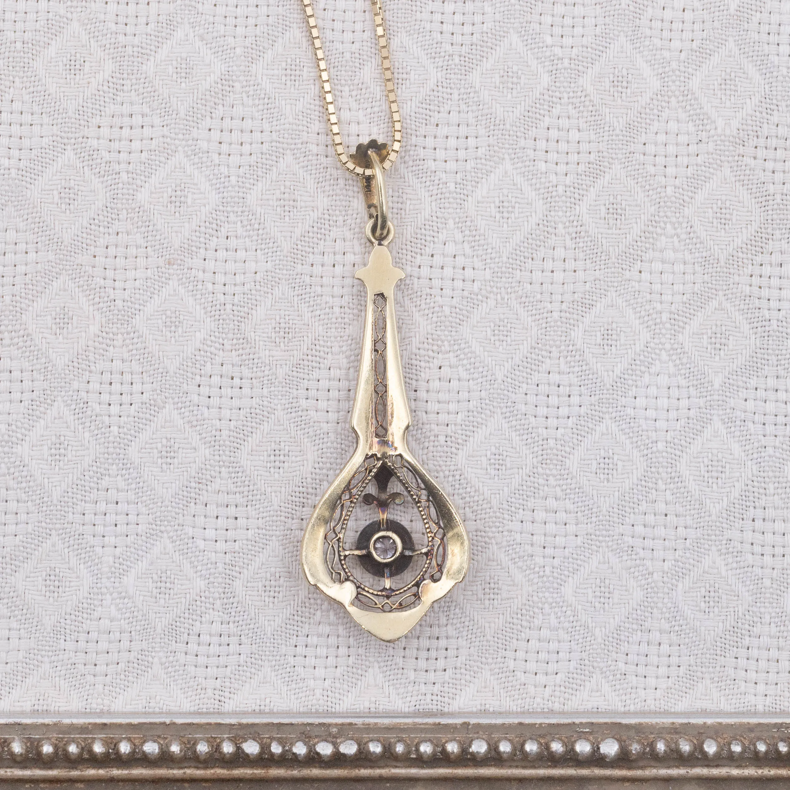 Old Mine Diamond Lavaliere c1900