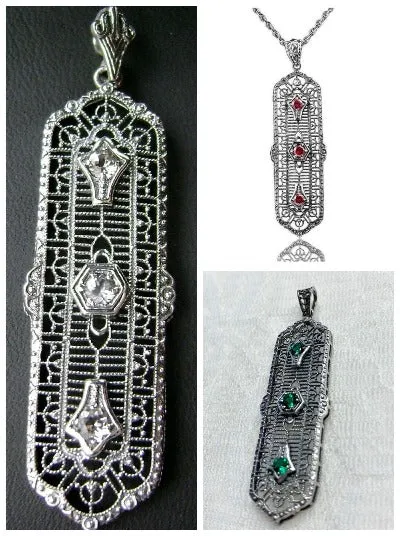 P197, 3 King Pendant, Fashionable Edwardian Jewelry Design#P197