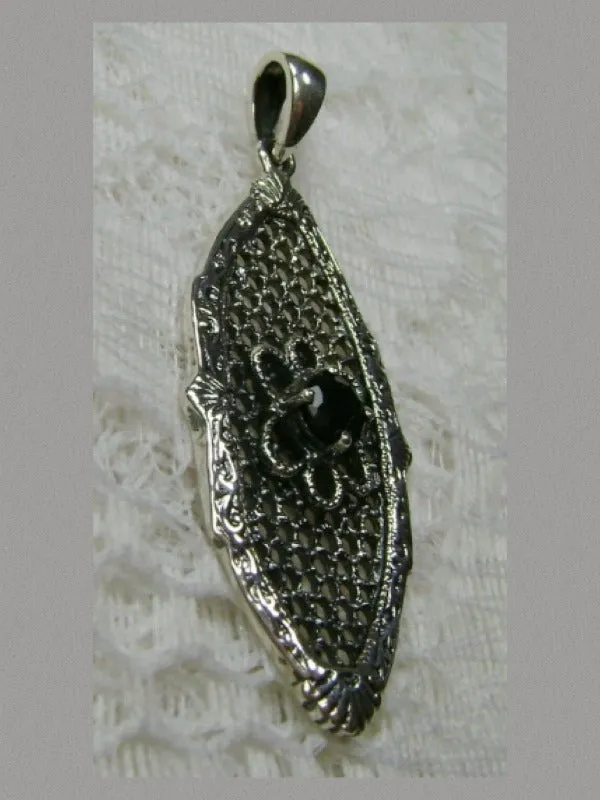 P20, Flower Star Pendant, Choice of Gemstone, Vintage-Style Necklace, Design#P20