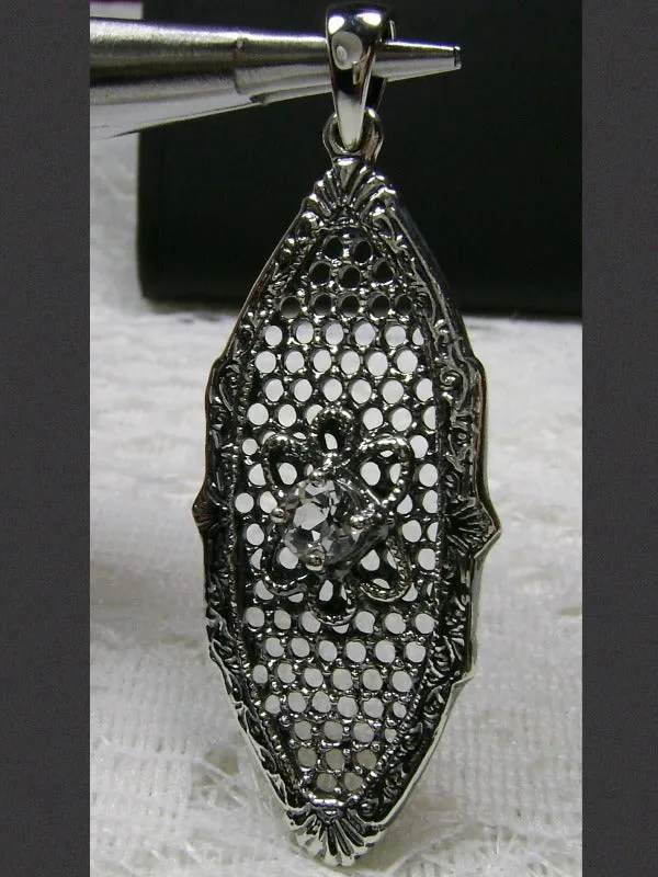 P20, Flower Star Pendant, Choice of Gemstone, Vintage-Style Necklace, Design#P20