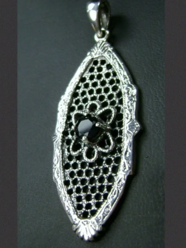 P20, Flower Star Pendant, Choice of Gemstone, Vintage-Style Necklace, Design#P20