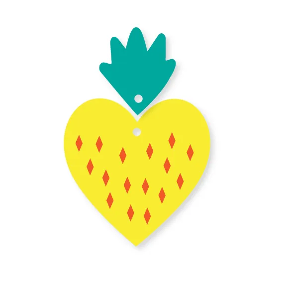Paint Fill Fruity Hearts - TWO Pair Set