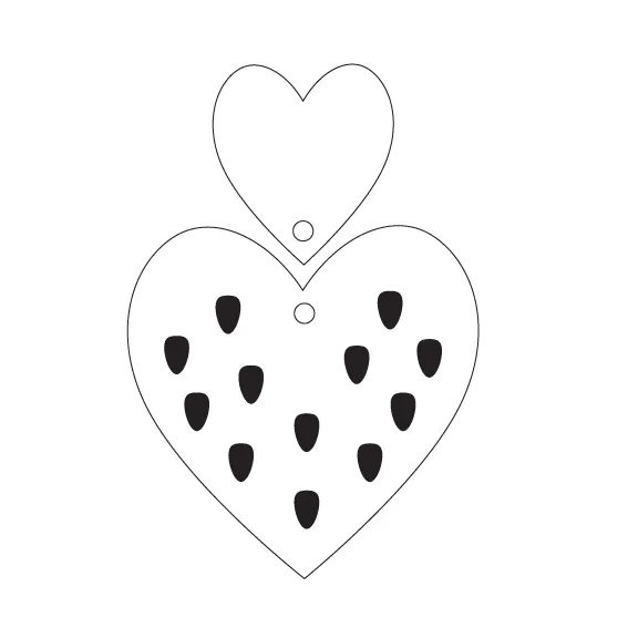 Paint Fill Fruity Hearts - TWO Pair Set