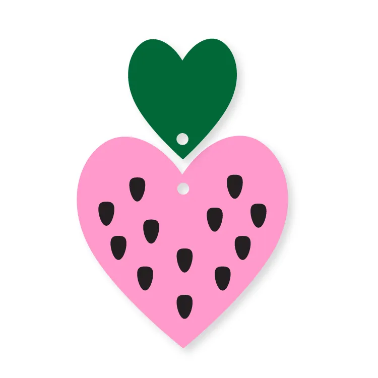 Paint Fill Fruity Hearts - TWO Pair Set