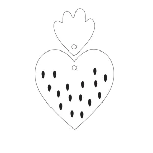 Paint Fill Fruity Hearts - TWO Pair Set