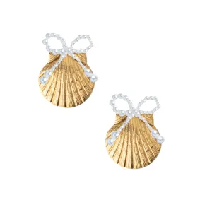 Pearl Bow Shell Studs