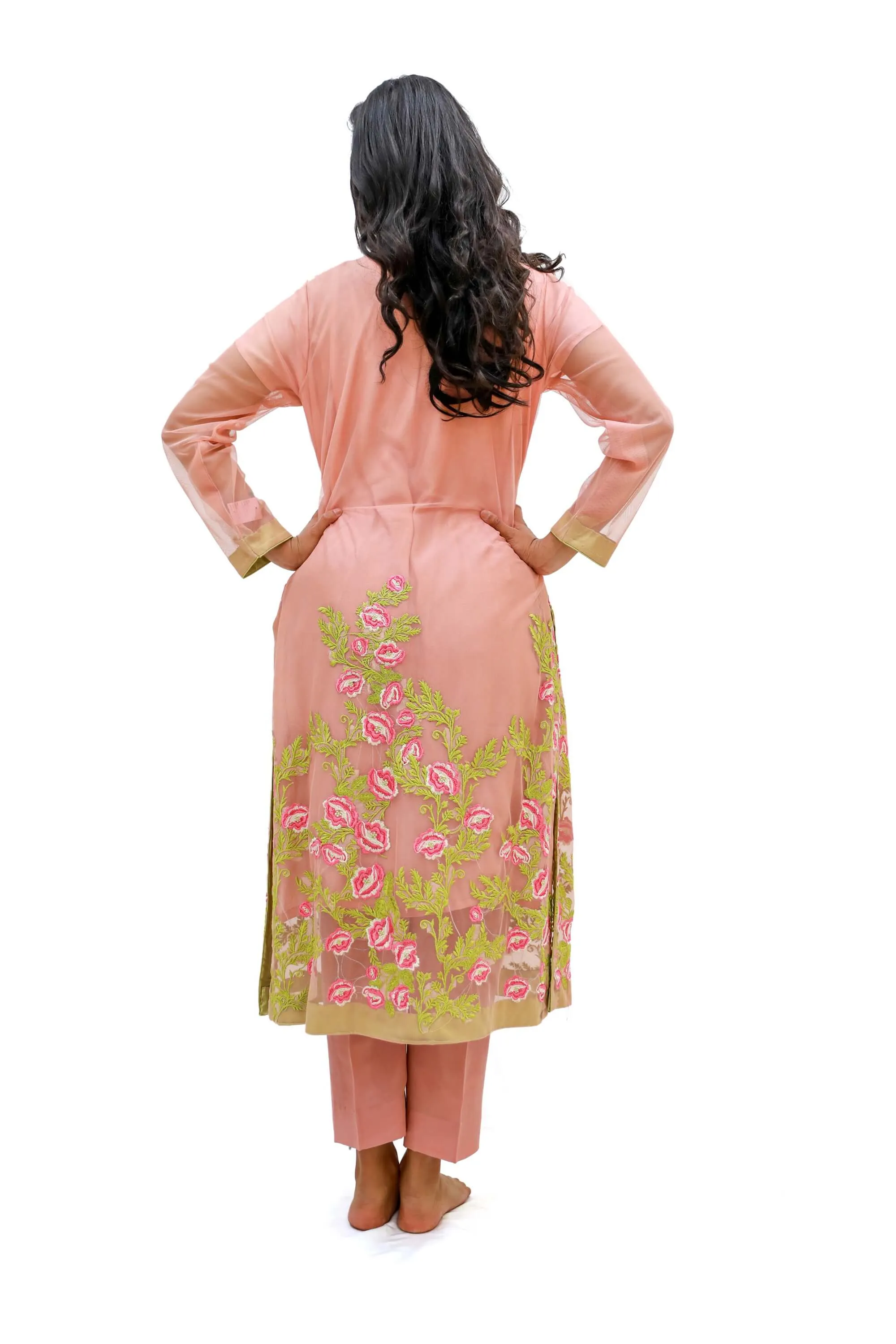 Pink Organza Salwar Kameez-Suit