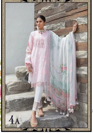 Pink Schiffli Lawn Salwar Kameez-Suit - Maria B M.Prints 2019
