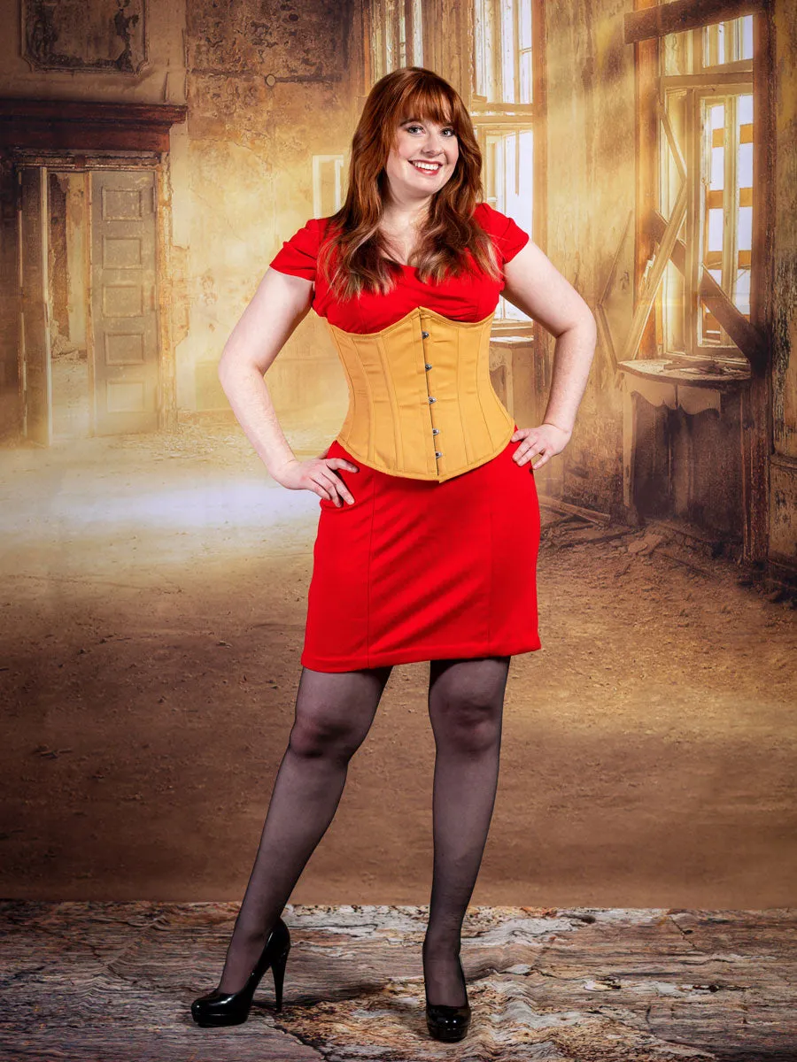 Plus Size Cotton Romantic Curve Longline Underbust Corset : CS-345