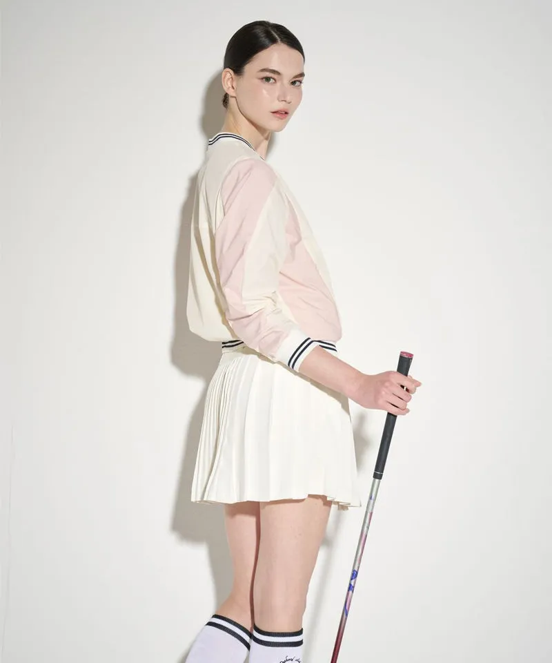 POSHERD Wind Block Stretch Pocket Anorak - Cream (Mesh)