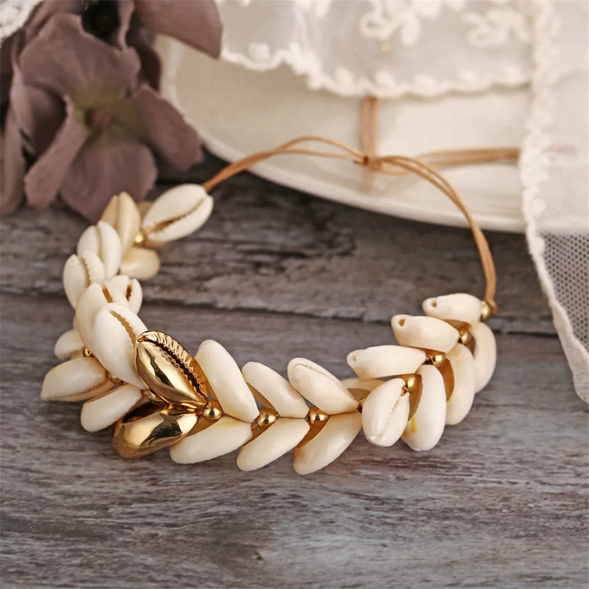 Pukka Shell & 18K Gold-Plated Adjustable Bracelet