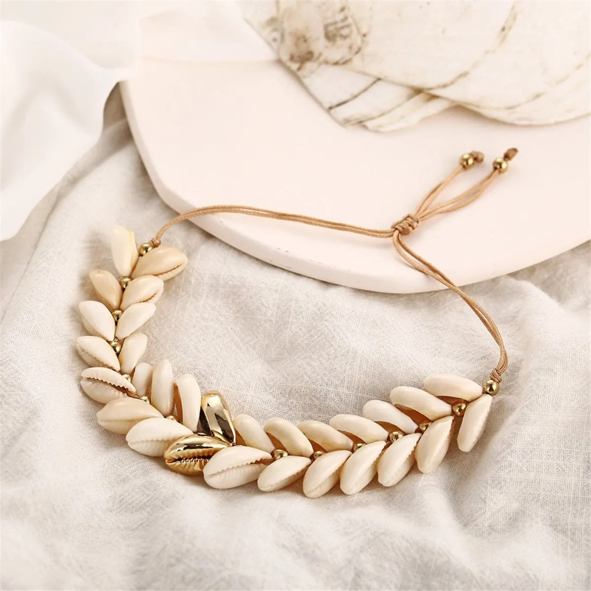 Pukka Shell & 18K Gold-Plated Adjustable Bracelet