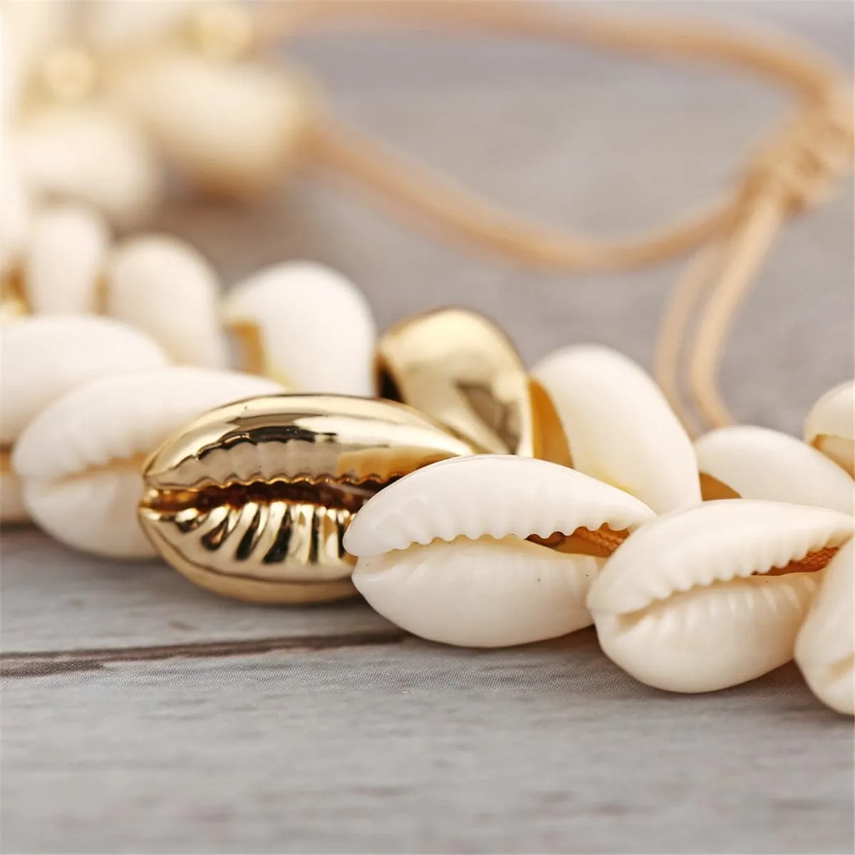 Pukka Shell & 18K Gold-Plated Adjustable Bracelet