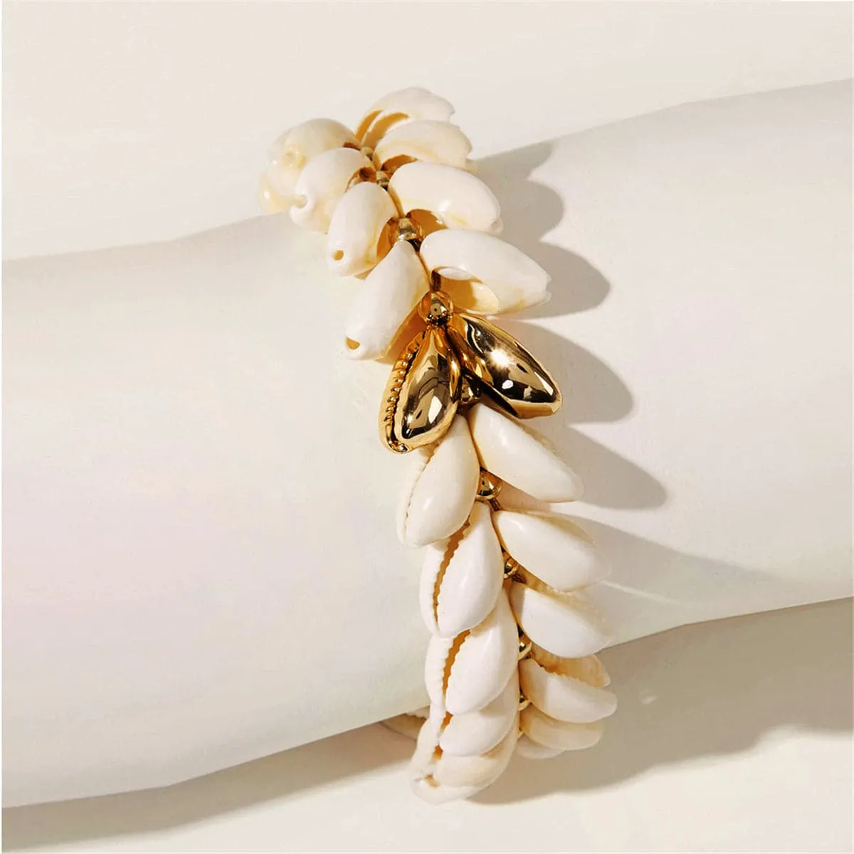 Pukka Shell & 18K Gold-Plated Adjustable Bracelet