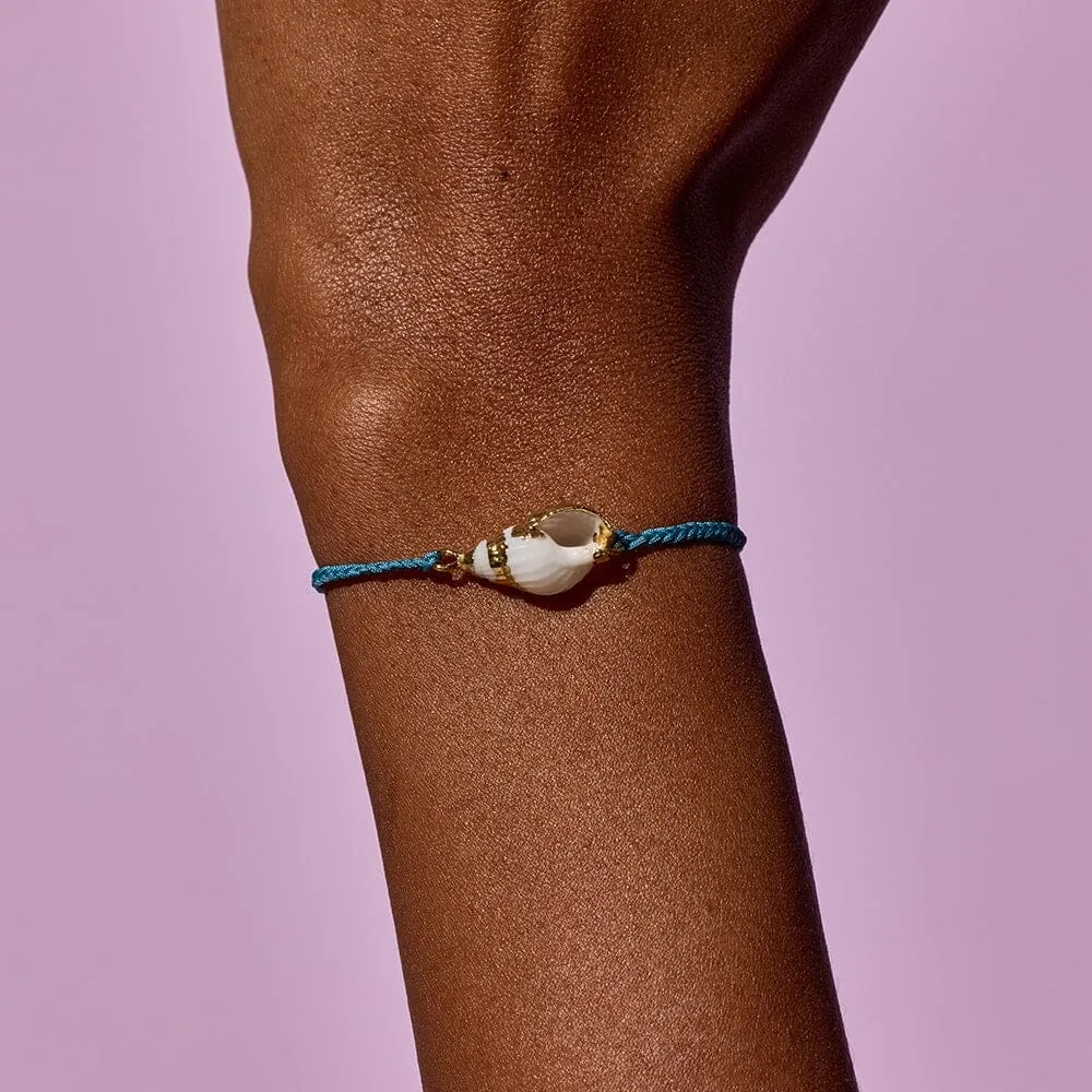 PURA VIDA BEACHSIDE BLUE SEASHELL CHARM BRACELET