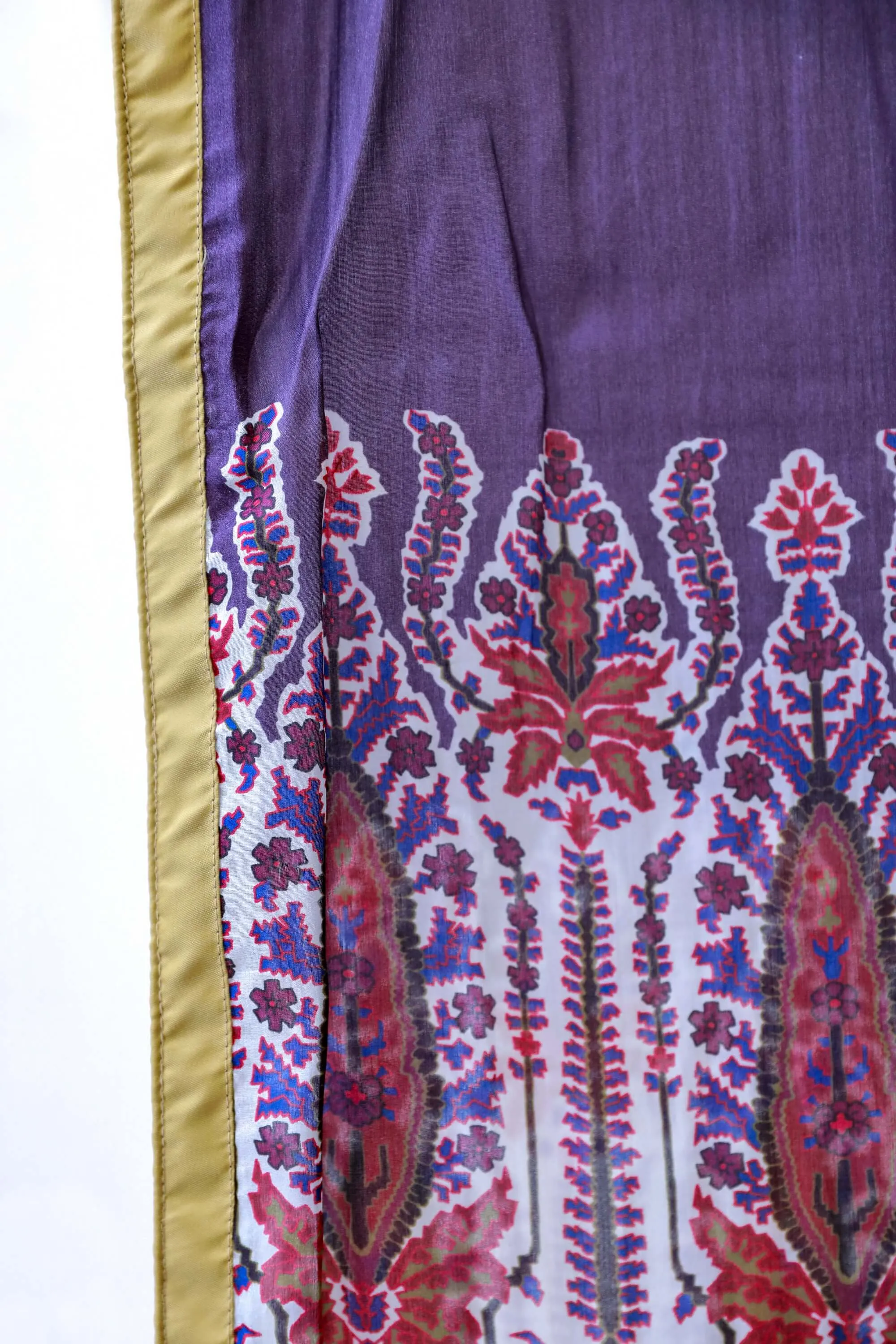 Purple & Beige Cotton Salwar Kameez - Suit