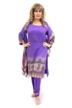 Purple Salwar Kameez - Suit