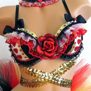 Queen Of Hearts inspired Rave Bra