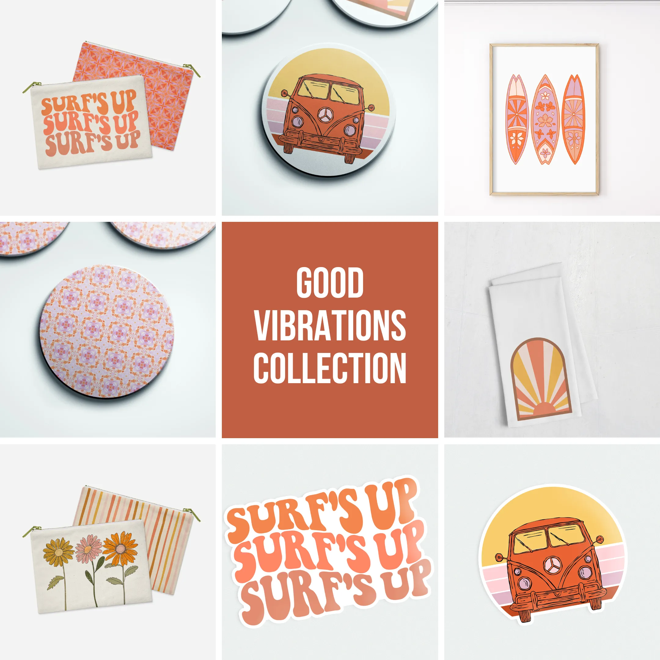"Surf's Up" Tea Towel | Good Vibrations Collection