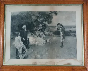 "The Vicar of Wakefield: Squire Thornhill introduces himself" Antique Print