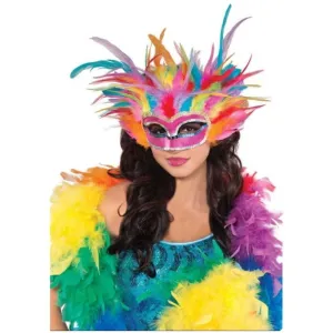 Rainbow Feather Mask