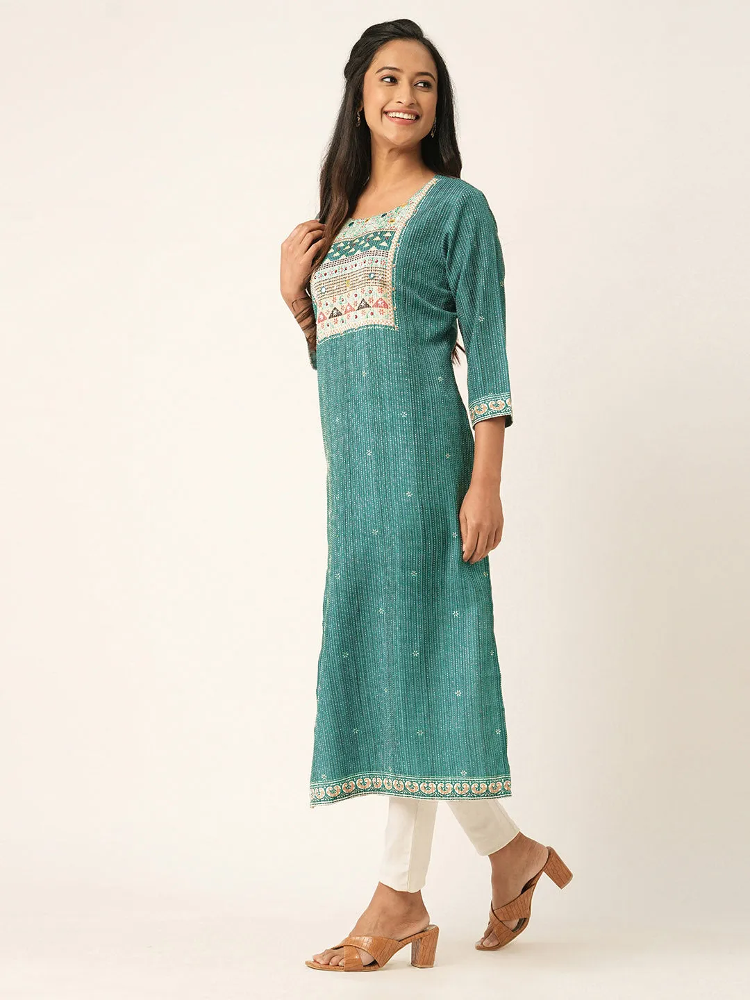 RamaGreen Comfort Fit Cotton Kurta for Women Online - Zola